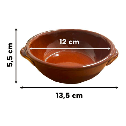Tegamini In Terracotta Bassi Confezione Da 6 Pezzi, Cm.12X5,5H