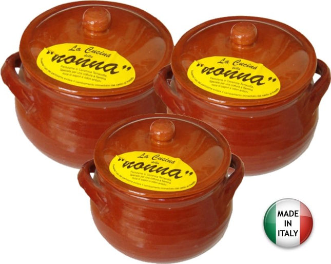 Pentola Bombata Con Coperchio in Diverse Dimensioni per Cucina e Preparazioni Culinarie Casalinghi Sicignano