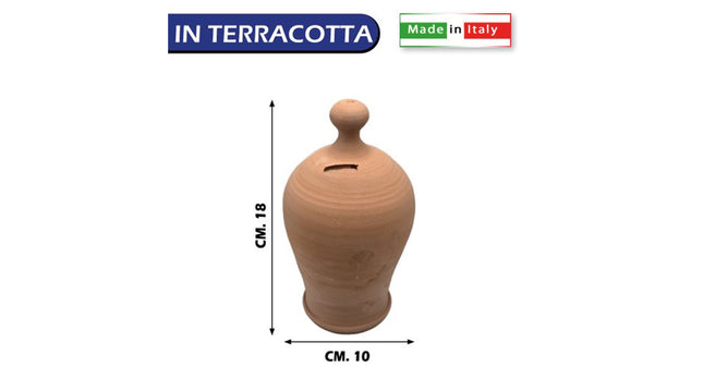 Sicignano Salvadanaio In Terracotta Di Varie Dimensioni Per Arredare Con Stile E Funzionalità 18 cm Casalinghi Sicignano