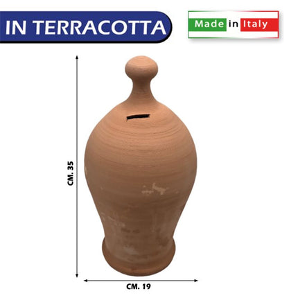 Sicignano Salvadanaio In Terracotta Di Varie Dimensioni Per Arredare Con Stile E Funzionalità 35 cm Casalinghi Sicignano
