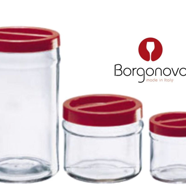 Ambrosio Vetri Vaso Ortes in Vetro con Coperchio – 1000V / 2500V / 5000V, Ø12,5–17 cm, Contenitore Alimentare Made in Italy con Blister Ambrosio Vetri