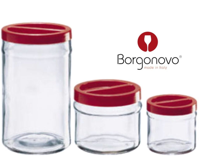 Vaso Ortes in Vetro con Coperchio – 1000V / 2500V / 5000V, Ø12,5–17 cm, Contenitore Alimentare Made in Italy con Blister 1 kg Ambrosio Vetri