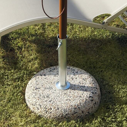 Base Ombrellone In Cemento Granito 25-35Kg Tubo 42-52-62Mm