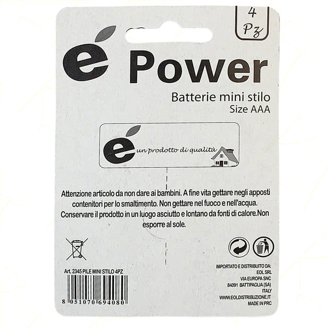 Eo Batterie Ministilo Aaa Per Giocattoli Tastiere Mouse Dispositivi Ad Alto Consumo