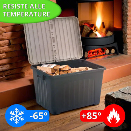 Progarden Baule Multiuso Panca Contenitore Grande Per Oggetti Vestiti Coperchio 2 Aperture