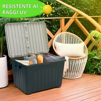 Progarden Baule Multiuso Panca Contenitore Grande Per Oggetti Vestiti Coperchio 2 Aperture