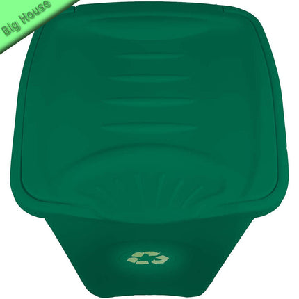 Stefanplast Pattumiera Begreen 50L – Bidone Differenziata Con Coperchio Colorato (Giallo, Verde, Bianco, Blu) Cm 37X37X56H