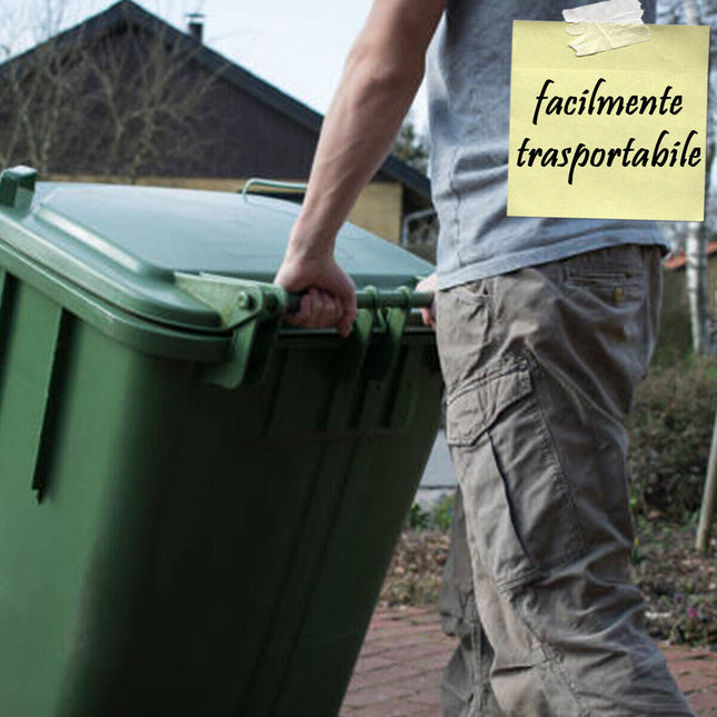 Stefanplast Bidone Urban Eco System Rifiuti Spazzatura Pattumiera Per Raccolta Differenziata Con Ruote Capacità 60L/80L/120L Stefanplast