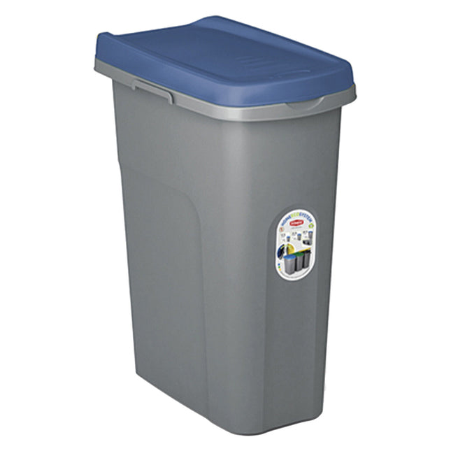 Stefanplast Bidone Spazzatura Plastica Coperchio Colorato Eco System 15L Cestino Rettangolar Stefanplast