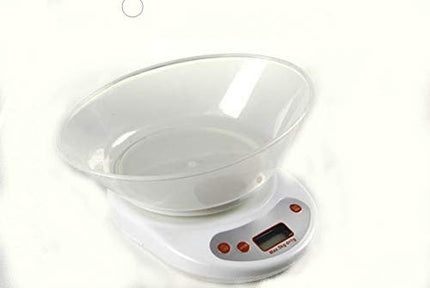 Gicos Bilancia da cucina digitale 5kg bianca utilissimi con vaschetta contenitore NZO-654053 Gicos