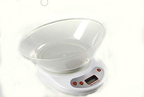 Gicos Bilancia da cucina digitale 5kg bianca utilissimi con vaschetta contenitore NZO-654053 Gicos