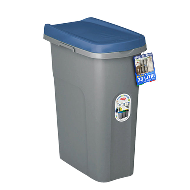 Stefanplast Bidone Spazzatura 25L Eco System | Pattumiera Esterno