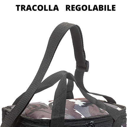 Borsa Termica Tracolla Zaino Frigo Ermetico Mimetico Militare Mare Viaggi Grande