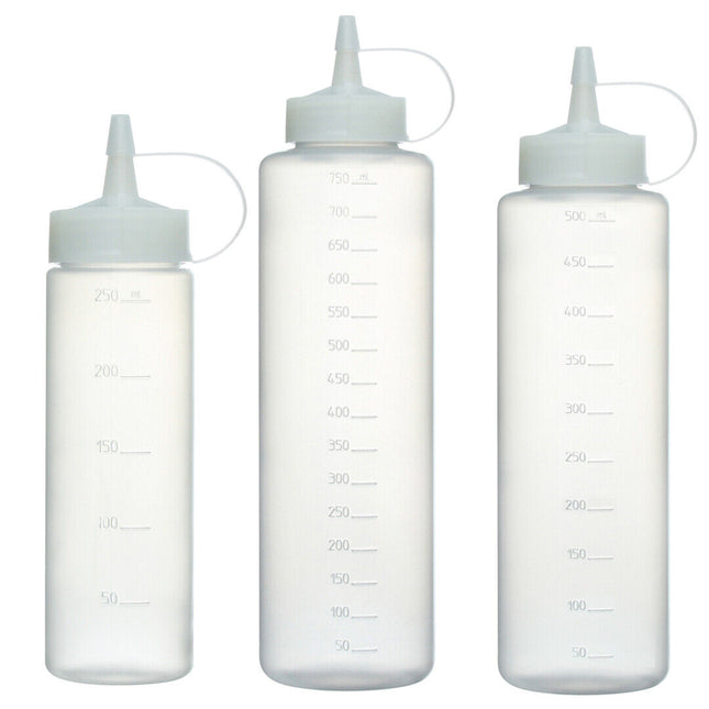 Cosmoplast Bottiglia Dosatore In Plastica Da 250Ml A 750Ml  Pasticceria Cucina Dolci Corsa