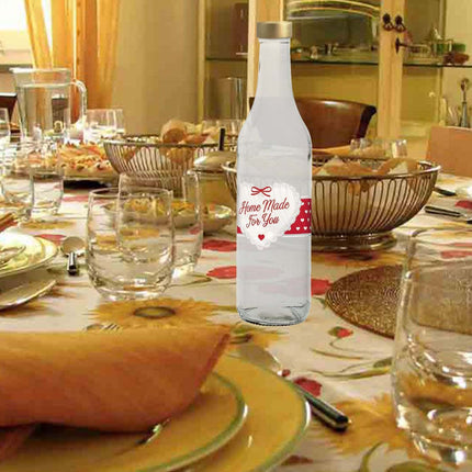 Bottiglie In Vetro Grande Con Tappo Cuori Per Bevande Acqua Olio Orzata 0,5 L