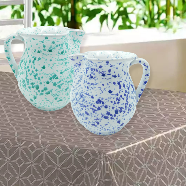 Benegiamo Brocca Panciuta Caraffa In Ceramica Chiazzata Per Bibite Da 0,25 / 0,50 / 1 Lt