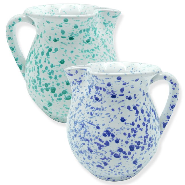 Benegiamo Brocca Panciuta Caraffa In Ceramica Chiazzata Per Bibite Da 0,25 / 0,50 / 1 Lt