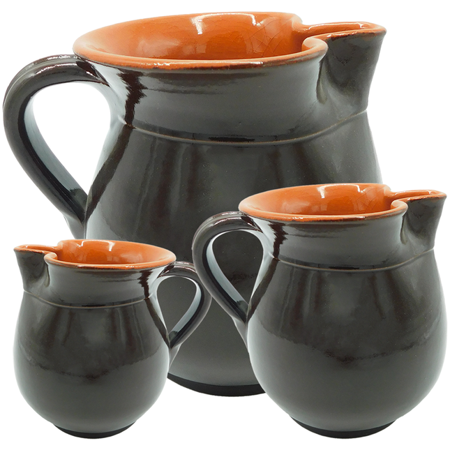 Benegiamo Brocca Panciuta Caraffa In Ceramica Terracotta Per Bibite Da 0,25 / 0,50 / 1 Lt