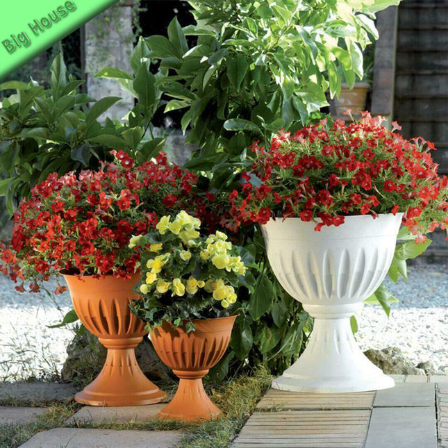 Bama Calice Resina Linea Alba: Vaso Fiori Giardino Esterno Alto Resistente