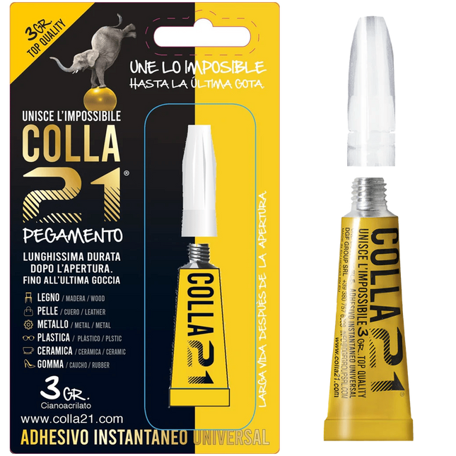 Colla 21 Istantanea Liquida – Adesivo Cianoacrilato Universale Senza Solventi 21 Campania