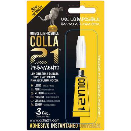 Colla 21 Istantanea Liquida – Adesivo Cianoacrilato Universale Senza Solventi 21 Campania