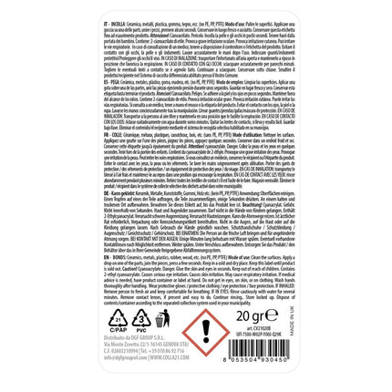 Colla Istantanea Cianoacrilato Universale – Metallo, Plastica, Ceramica, Gomma, Legno, Vetro – Colla21 21 Campania