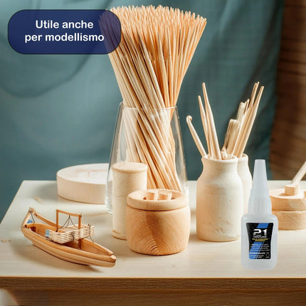 Colla Istantanea Cianoacrilato Universale – Metallo, Plastica, Ceramica, Gomma, Legno, Vetro – Colla21 21 Campania