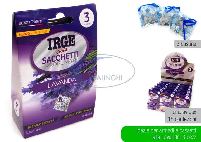 Irge SACCHETTI PROFUMATI SET 3 PZ. LAVANDA IRGE ESSENZE Irge