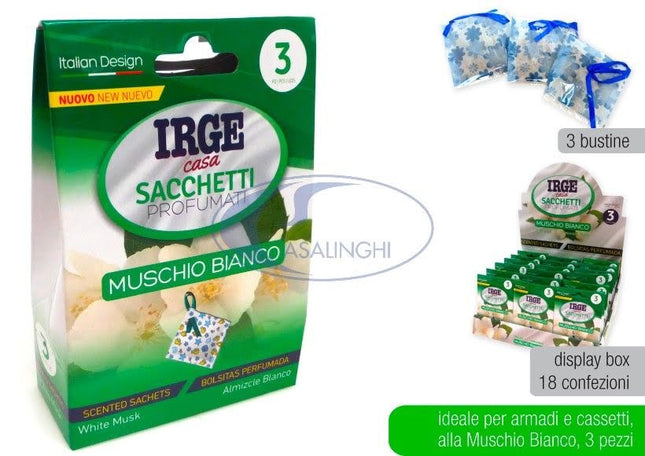 Irge SACCHETTI PROFUMATI SET 3 PZ. MUSCHIO IRGE ESSENZA Irge