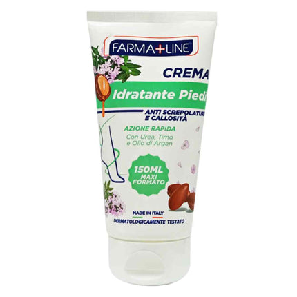 Farmaline Crema Idratante Piedi 150 Ml – Anti Screpolature Con Urea, Timo E Olio Di Argan