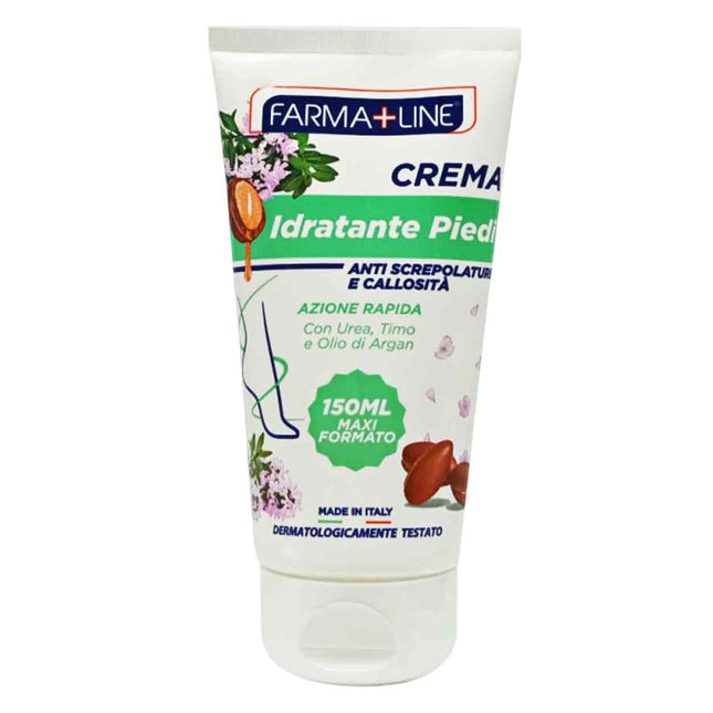 Farmaline Crema Idratante Piedi 150 Ml – Anti Screpolature Con Urea, Timo E Olio Di Argan