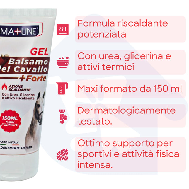 Farmaline Balsamo Del Cavallo Gel Scaldante Corpo 150 Ml – Maxi Formato Con Glicerina