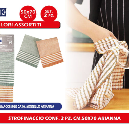 Strofinaccio Conf. 2 Pz. Cm.50X70 Arianna Irge