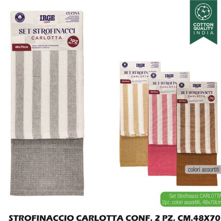Strofinaccio Carlotta Conf. 2 Pz. Cm.48X71 Irge