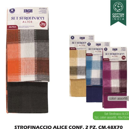 Strofinaccio Alice Conf. 2 Pz. Cm.48X71 Irge