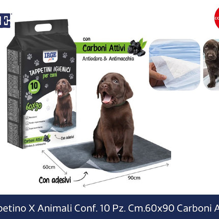 Tappetino/Traversa X Animali Conf. 10 Pz. Cm.60X90 Carboni Attivi Irge