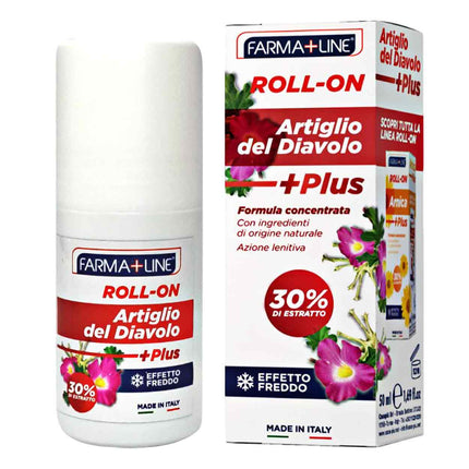 Farmaline Gel Roll-On Artiglio del Diavolo Plus 50 ml – Effetto Freddo Lenitivo, Formula Naturale
