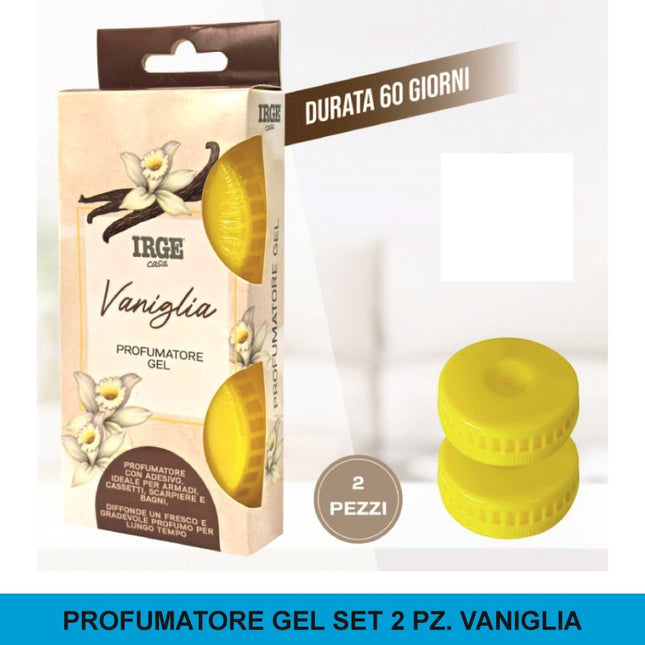 Profumatori Gel Set 2 Pezzi – Scegli la Fragranza che Ama il Tuo Spazio! Vaniglia Irge