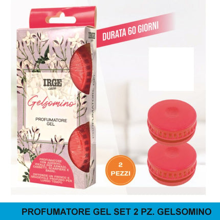 Profumatori Gel Set 2 Pezzi – Scegli la Fragranza che Ama il Tuo Spazio! Gelsomino Irge