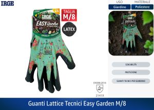 Guanti Tecnici Easy Garden in Lattice – Sensibilità e Protezione per Giardinaggio e Fai‑da‑Te (Taglie S/7 – M/8 – L/9) M 8 Irge