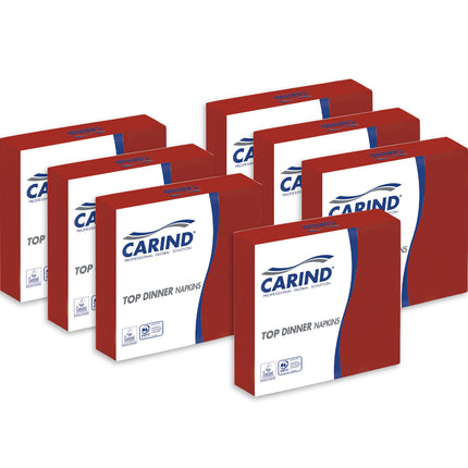 Tovaglioli Fazzoletti di Carta 2 Veli 38x38cm Top Dinner in Cellulosa Eleganti Grandi Piega 1/4 Bordeaux 42 pezzi Carind