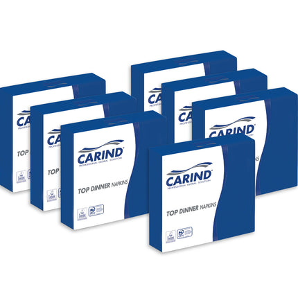 Tovaglioli Fazzoletti di Carta 2 Veli 38x38cm Top Dinner in Cellulosa Eleganti Grandi Piega 1/4 Blu 42 pezzi Carind
