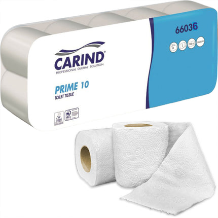 Carta Igienica Carind Dynamic 10 in Pura Cellulosa - Maxi Scorta 120 Rotoli (10x12) Carind