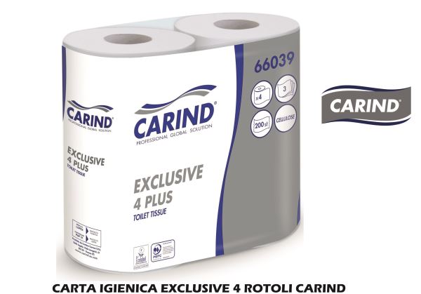 Carta Igienica Exclusive 4 Rotoli Carind-8011576001881