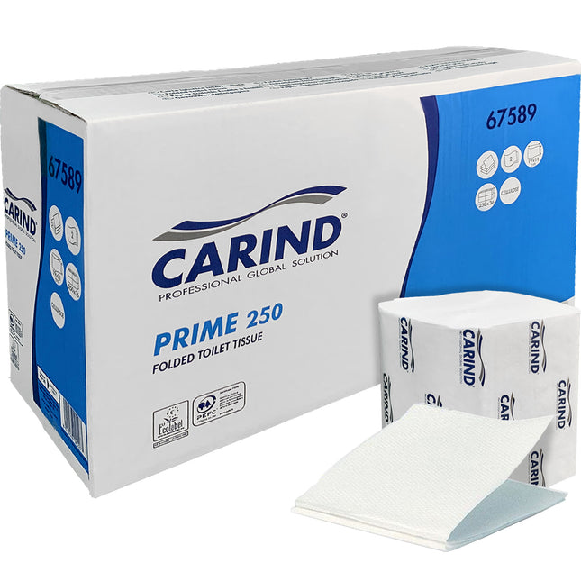 Carind Carta Igienica Intercalata: 36 Rotoli, 2 Veli, 250 Strappi (19X11 Cm)