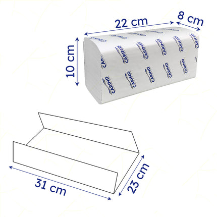Carind Salviette Pieghevoli A 2 Veli, Dimensioni 31X23 Cm, Confezione Da 153 Pezzi, Scatola Da 20 Confezioni   Carind Salviette Pieghevoli 2 Veli: 31X23 Cm, 153 Pezzi (Scatola 20 Confezioni)
