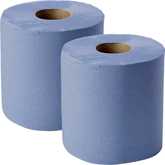 Carind Rotoloni Rotoli Di Carta Grande Blu, 2 Pezzi, 150M, Super Assorbente, 3 Veli, Cellulosa - Bobina 500+ Strappi, Dimensioni Strappo 30X26H Cm