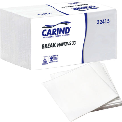 Carind Fazzoletti Tovaglioli Carta Monouso: Maxi Scorta 400 Pezzi, 33X33Cm, 1 Velo Cellulosa