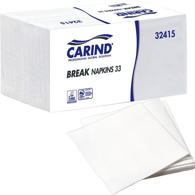 Carind Fazzoletti Tovaglioli Carta Monouso: Maxi Scorta 400 Pezzi, 33X33Cm, 1 Velo Cellulosa