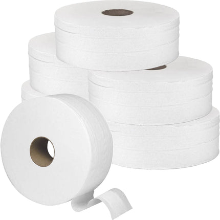 Carind Carta Igienica Maxi Jumbo: 6 Rotoli Doppia Velo 320M Cellulosa Per Dispenser Industriali